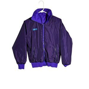 Vintage Columbia Womens Purple Insulated Jacket Reversible Size S Nylon 90 y2K